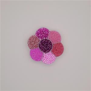 Preciosa Ornela Rocialles Flower Gift Box - Pink Beads Mix