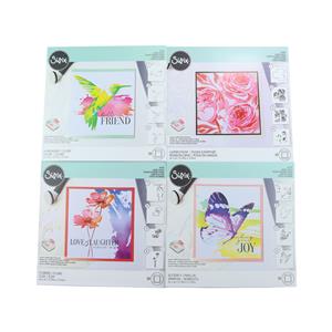Sizzix™ - Layered Stencils Special offer! 4x Stencils, Inc; Flowers, Hummingbird, Butterflly & Peonies 