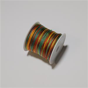 Rainbow Woven Nylon Cord, Approx 1mm (30m/Spool)