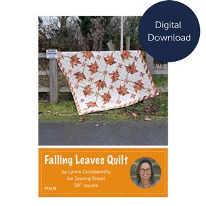 Lynne Goldsworthy Autumn Leaves Quilt Pattern Finished Size 58in Square - Digital Download