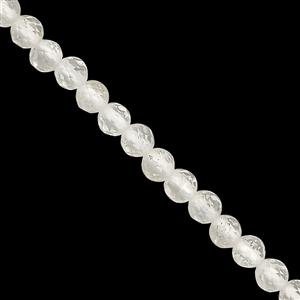 22cts White Topaz Faceted Round Aprox 2.5 to 3mm, 35cm Strand