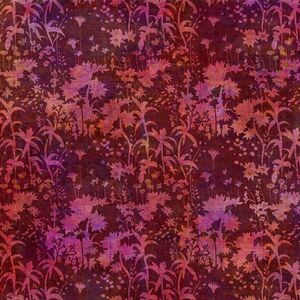 Jason Yenter Halcyon Wildflowers Cranberry Fabric 0.5m