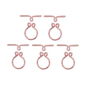 Rose Gold Plated Base Metal Fancy Clasp, (30mm/22x18mm) Pack of 5 Pcs