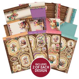 Floral Dreams Luxury Topper Collection, 8 x A4 foiled & die-cut topper sheets, 8 x A4 accent-foiled cardstock, 8 x A4 printed cardstock