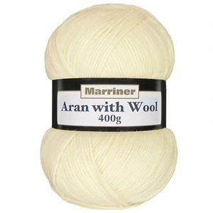 Marriner Cream Aran With Wool Yarn 400g