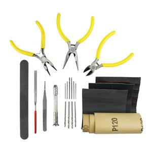 Tool Kit, Inc; Chain Nose, Round Nose Pliers, Side Cutters, Tweezers, Hand Drill, Files & Sandpaper