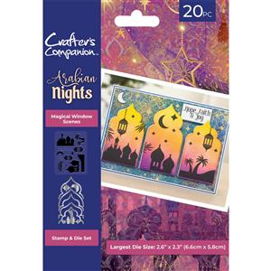 Arabian Nights Stamps & Die Set 20 Piece - Magical Window Scene