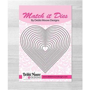 Debbi Moore Designs -Grande Nesting Die Heart Set