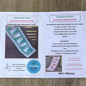 Allison Maryon Christmas Table Runner Instructions & Template