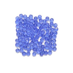 4mm Light Blue Glass Beads, 100pcs