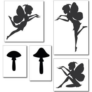 Stencil Up Mini Fairy Garden add-on Set of 5 Stencils