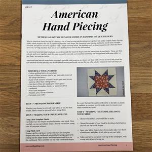 Emma Bradford American Hand Piecing Instructions 