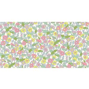 Liberty Carnaby Collection Piccailly Poppy Yellow and Pink Fabric 0.5m