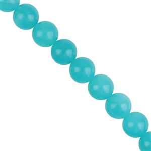 60cts Peru Icy Amazonite Plain Rounds Approx 9mm, 19cm Strand