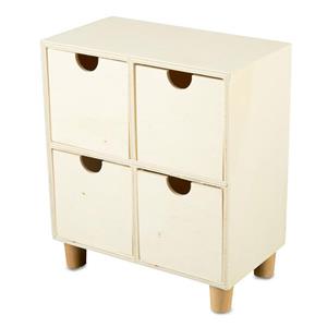 Personal Impressions Wooden Chest of Drawers - 4 drawers - H23cm x W20cm x D11.5cm
