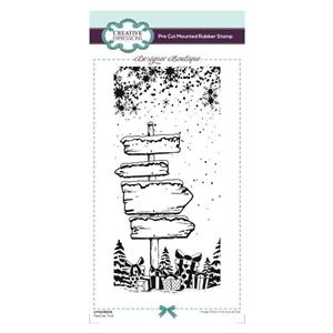 Creative Expressions Designer Boutique Festive Trail 4 in x 8 in Pre Cut Stamp
