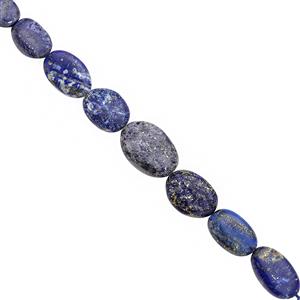 85cts Lapis Lazuli Graduated Smooth Oval Approx 9x7 to 17x10.5mm, 22cm Strand
