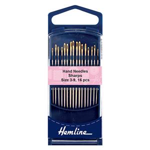 Hemline Sharps Hand Needles Variety Pack of 16
