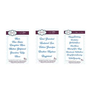 Creative Expressions Jamie Rodgers Sentiments Collection - Set of 3 Craft Dies