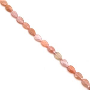 90cts Sunstone Faceted Pears Approx 12x8mm, 38cm Strand
