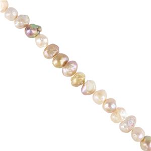  Multicolour Freshwater Cultured Rosebud Pearls Approx 8-9mm, 38cm Strand