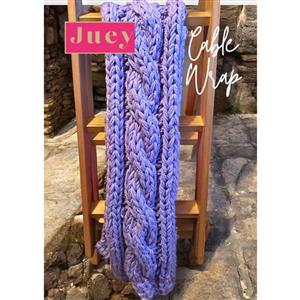 Juey Jumbo Cable Wrap Pattern (Knit) Printed Version