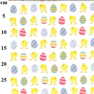 Rose & Hubble Easter Chicks & Eggs Fabric 0.5m