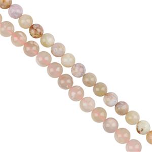 Sakura Special Closeout! Sakura Agate 200cts 14mm Rounds and 230cts 12mm Rounds