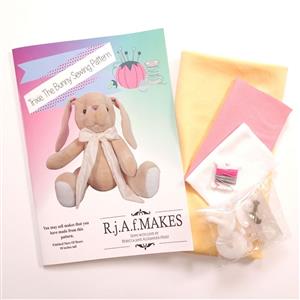 Becky Alexander Frost Butterscotch Trixie Bunny Kit: Pattern, Fabric, Joints, Eyes & Skiens 