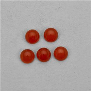 8.5cts Red Onyx Approx 8x8mm Round Pack of 5