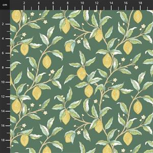 William Morris Leicester Collection Lemon Tree Dark Green Fabric 0.5m