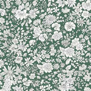 Liberty Emily Belle Jewel Tones Evergreen Fabric 0.5m