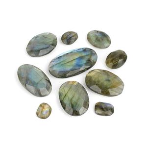 145ct Labradorite Faceted Gemstones Assorted Shapes & Sizes