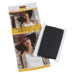 Vlieseline Iron-on Charcoal Bias Tape 5m x 12mm
