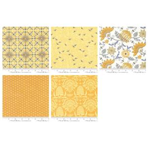 Moda Honey & Lavender Yellow Fabric Bundle (2.5m)