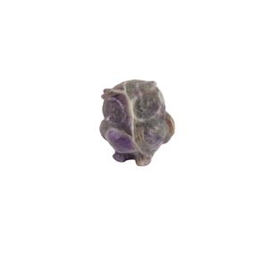 140cts Amethyst Carved Bead Fancy Owl Approx 30-40mm Loose Gemstone Display (1pcs) 