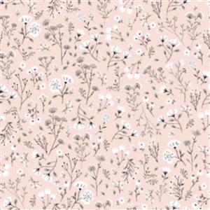 Poppie Cotton House And Home Mabel Blush Fabric 0.5m