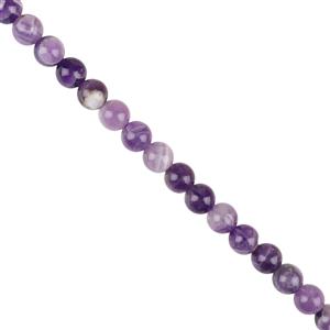150cts Banded Amethyst Plain Rounds Approx 8mm, 38cm Strand                                              