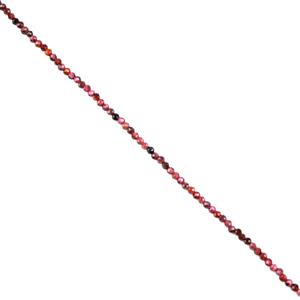 10cts Garnet Faceted Rounds, Approx 2mm, 38cm strand
