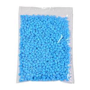 4mm Blue Seed Beads, 100g Bag