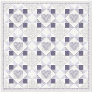 Living in Loveliness Crowned with Love Quilt Kit 177 x 177cm