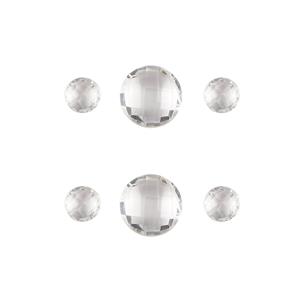 Double Trouble 2x 12cts Clear Quartz Drilled Briolette Rounds. (Pack of 3)