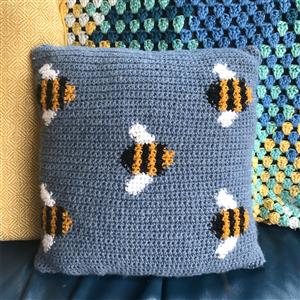 Adventures in Crafting Bee Tapestry Crochet Cushion Kit