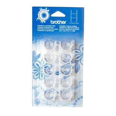 Brother Bobbins 11.5mm Pack Of 10 With Clip Set
