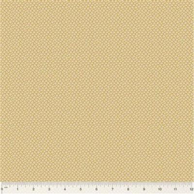 Alexandra Collection Stitched Scallop Gold Fabric 0.5m