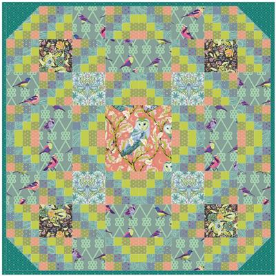 Tula Pink Sprightly Owl Quilt Kit 162 x 162cm
