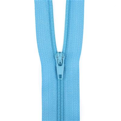 46cm Bright Blue Closed End Zip. Number 3