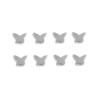 925 Sterling Silver Butterfly Spacer Beads, Approx 6x5mm, 8pcs