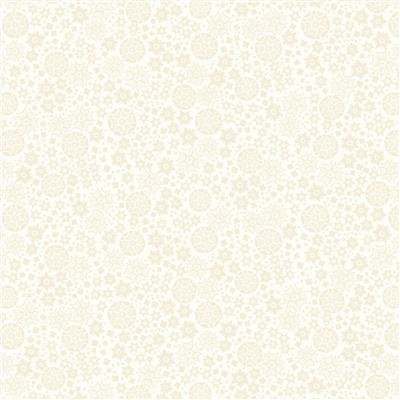 Lewis & Irene Tiny Tonals Collection Sea Holly Floral Cream On Cream Fabric 0.5m