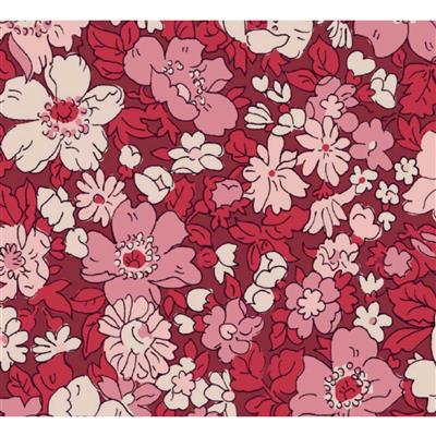 Liberty Cosmos Park Vintage Red Extra Wide Backing Fabric 0.5m (272cm)